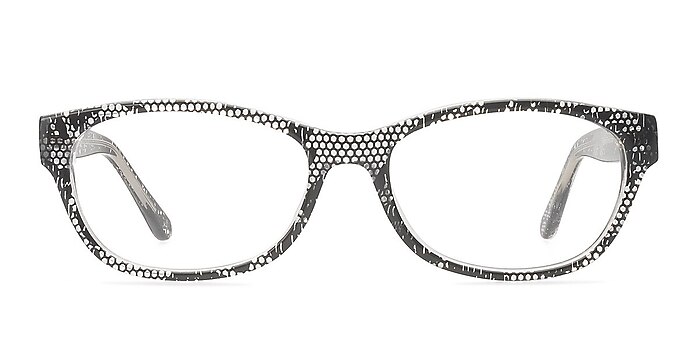 Alyson Black/Clear Acetate Eyeglass Frames from EyeBuyDirect