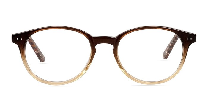 Alyvia Brun Acétate Montures de lunettes de vue d'EyeBuyDirect