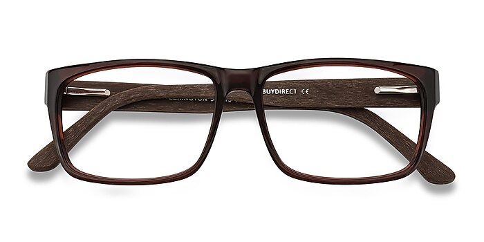 Brown Lexington -  Classic Wood Texture Eyeglasses