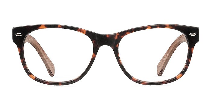 Amber Brown/Tortoise Wood-texture Eyeglass Frames from EyeBuyDirect