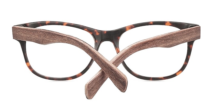 Brown/Tortoise Amber -  Wood Texture Eyeglasses