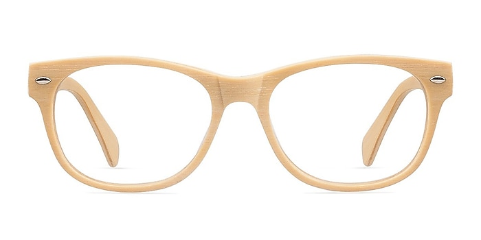 Amber Yellow Wood-texture Eyeglass Frames from EyeBuyDirect