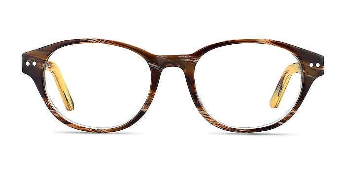 Cape Cod Brun Wood-texture Montures de lunettes de vue d'EyeBuyDirect