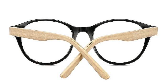 Black Cape Cod -  Wood Texture Eyeglasses