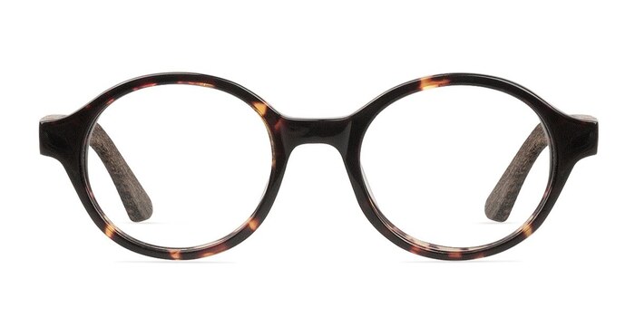 Plato Coffee/Tortoise Wood-texture Montures de lunettes de vue d'EyeBuyDirect