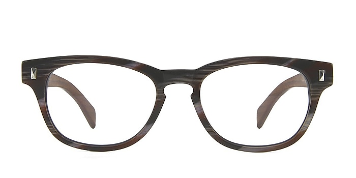 Sahara Myrtle Brown/Strip Wood-texture Eyeglass Frames from EyeBuyDirect