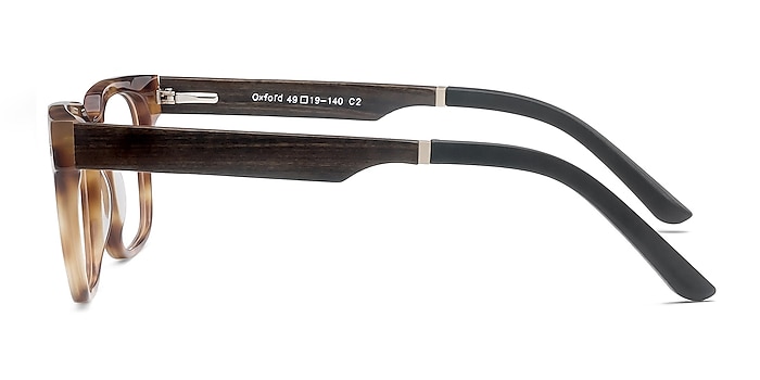 Oxford Brown/Tortoise Wood-texture Eyeglass Frames from EyeBuyDirect