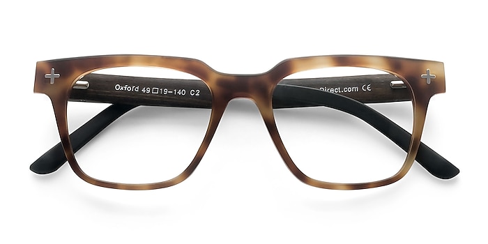 Brown/Tortoise Oxford -  Fashion Wood Texture Eyeglasses