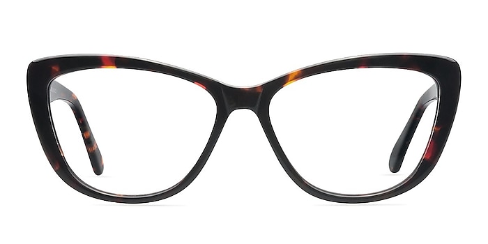 Charlotte Tortoise Acetate Eyeglass Frames from EyeBuyDirect