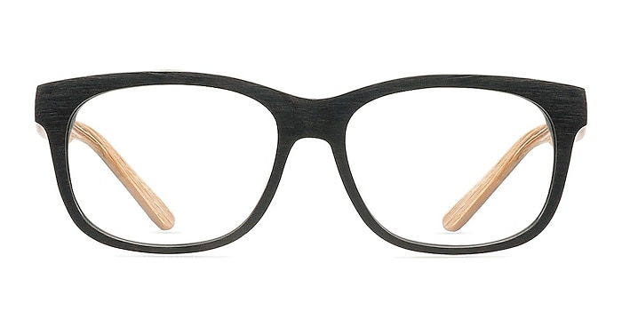 White Pine Black Acetate Eyeglass Frames from EyeBuyDirect
