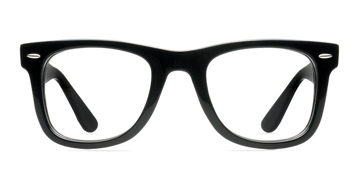 Ollie Noir Acétate Montures de lunettes de vue d'EyeBuyDirect