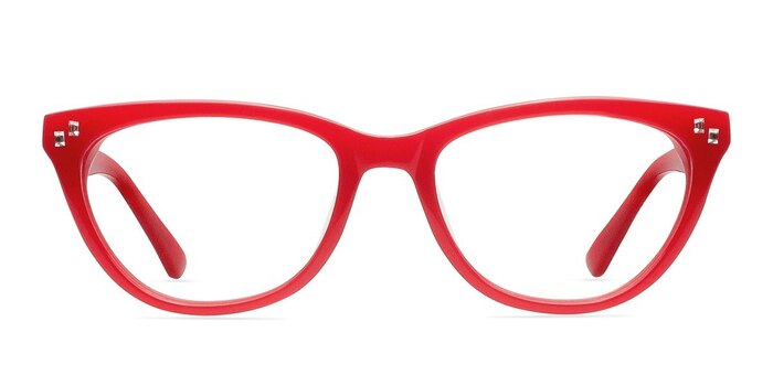 Anaya Rouge Acétate Montures de lunettes de vue d'EyeBuyDirect