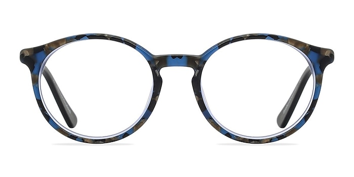 Columbia Matte Blue/Camouflage Acetate Eyeglass Frames from EyeBuyDirect