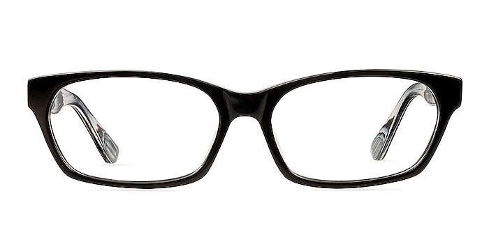 Stevie Black/White Acetate Eyeglass Frames from EyeBuyDirect