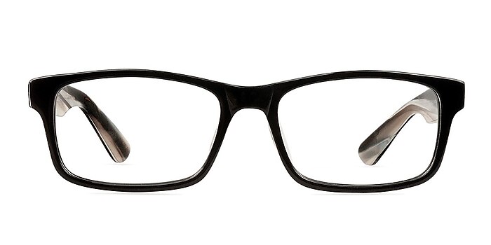 Laken Black/Gray Acetate Eyeglass Frames from EyeBuyDirect