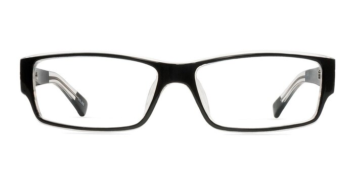 Trevi Black/Clear Acétate Montures de lunettes de vue d'EyeBuyDirect
