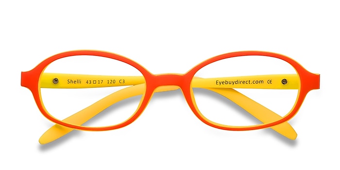 Orange/Yellow Shelli -  Légèreté Plastique Lunettes de vue