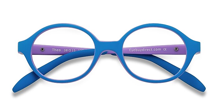 Blue/Purple Theo -  Lightweight Plastic Eyeglasses