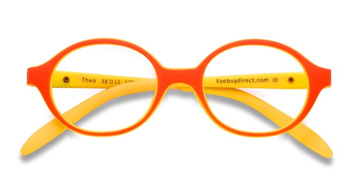 Orange/Yellow Theo -  Colorful Plastic Eyeglasses