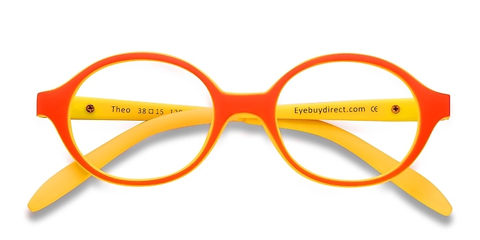 Orange/Yellow Theo -  Colorful Plastic Eyeglasses