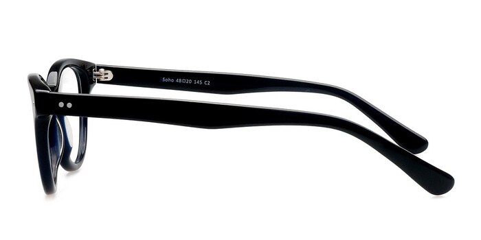 Soho Noir Acétate Montures de lunettes de vue d'EyeBuyDirect