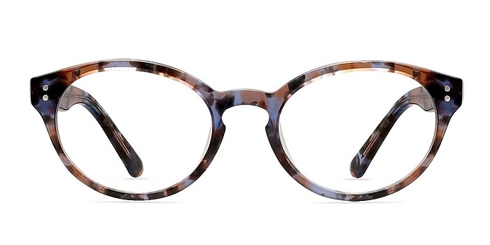 Olivia Blue/Floral Acetate Eyeglass Frames from EyeBuyDirect