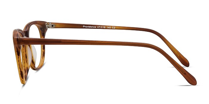 Providence Brown/Striped Acétate Montures de lunettes de vue d'EyeBuyDirect