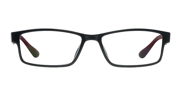 Reilly Black/Burgundy Plastic Eyeglass Frames from EyeBuyDirect