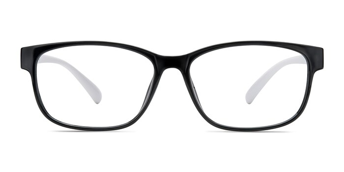 Robbie Black/White Plastique Montures de lunettes de vue d'EyeBuyDirect
