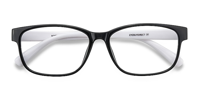 Black/White Robbie -  Lightweight Plastic Eyeglasses