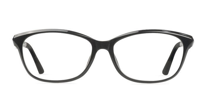 Amelie Noir Plastique Montures de lunettes de vue d'EyeBuyDirect