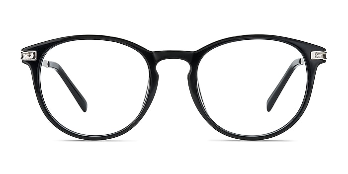 Daphne Black Plastic-metal Eyeglass Frames from EyeBuyDirect