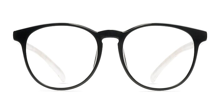Chilling Clear/Black Plastic Eyeglass Frames from EyeBuyDirect