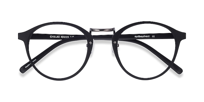 Matte Black/Gunmetal Chillax -  Lightweight Plastic Eyeglasses