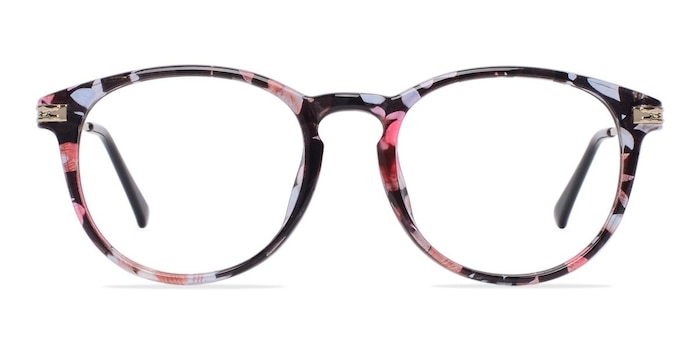 Muse Blue Floral Plastic-metal Montures de lunettes de vue d'EyeBuyDirect