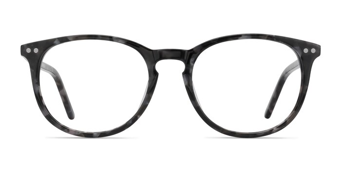 Fiction Round Gray & Floral Glasses for Women | Eyebuydirect