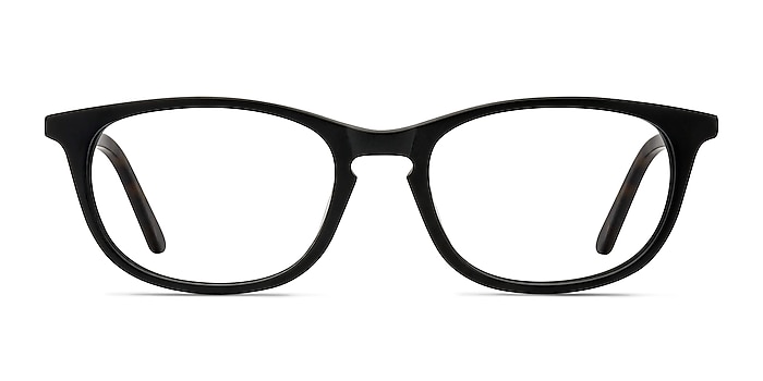 Valentin Matte Black Acétate Montures de lunettes de vue d'EyeBuyDirect