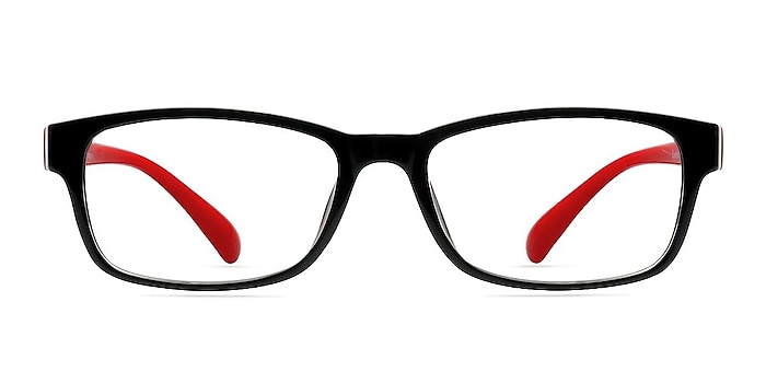Danny  Black/Red  Plastic Eyeglass Frames from EyeBuyDirect