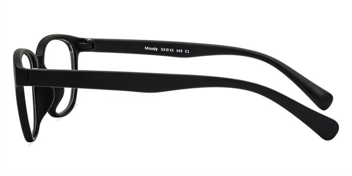 Moody Matte Black Plastique Montures de lunettes de vue d'EyeBuyDirect