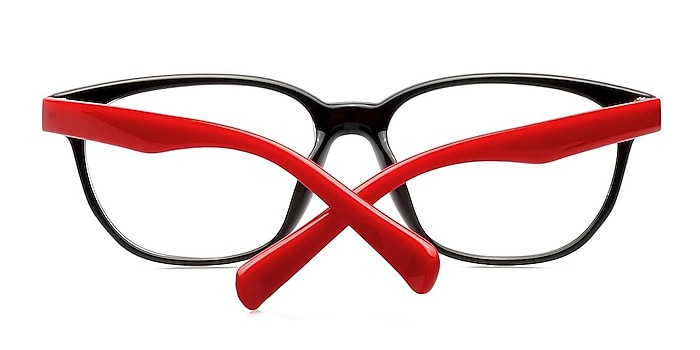 Black & Red Moody -  Classic Plastic Eyeglasses