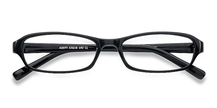  Black  Adept -  Lightweight Plastic Eyeglasses