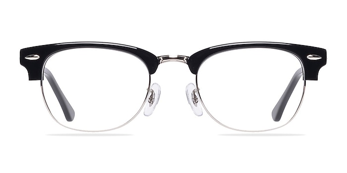 Sweet Jane Black/Silver Acetate Eyeglass Frames from EyeBuyDirect