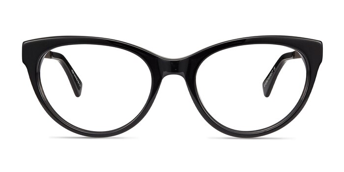 Her Noir Acetate-metal Montures de lunettes de vue d'EyeBuyDirect