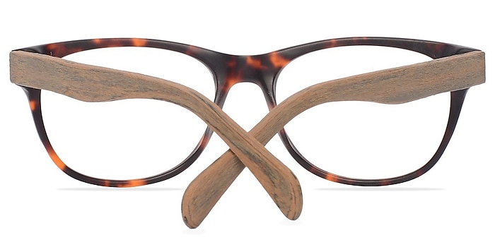Matte Tortoise Amber -  Wood Texture Eyeglasses
