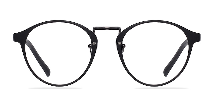 Small Chillax Matte Black/Gunmetal Plastic Eyeglass Frames from EyeBuyDirect