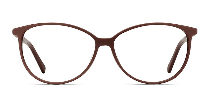 Adore Matte Brown/Pink Acetate Eyeglass Frames from EyeBuyDirect
