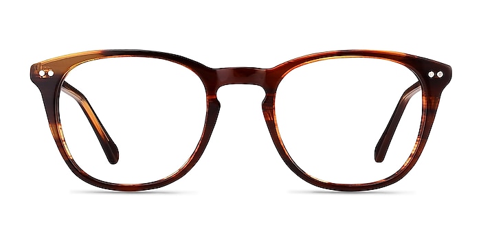 New Day Brown Acetate Eyeglass Frames from EyeBuyDirect