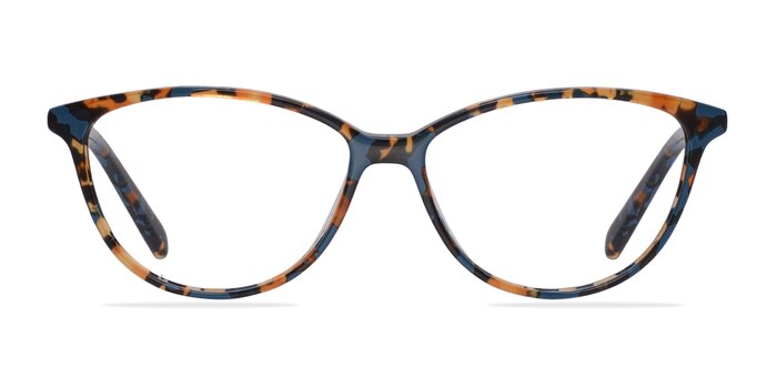 Coco Blue/Floral Acetate Eyeglass Frames from EyeBuyDirect