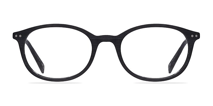 Get Around Noir Wood-texture Montures de lunettes de vue d'EyeBuyDirect