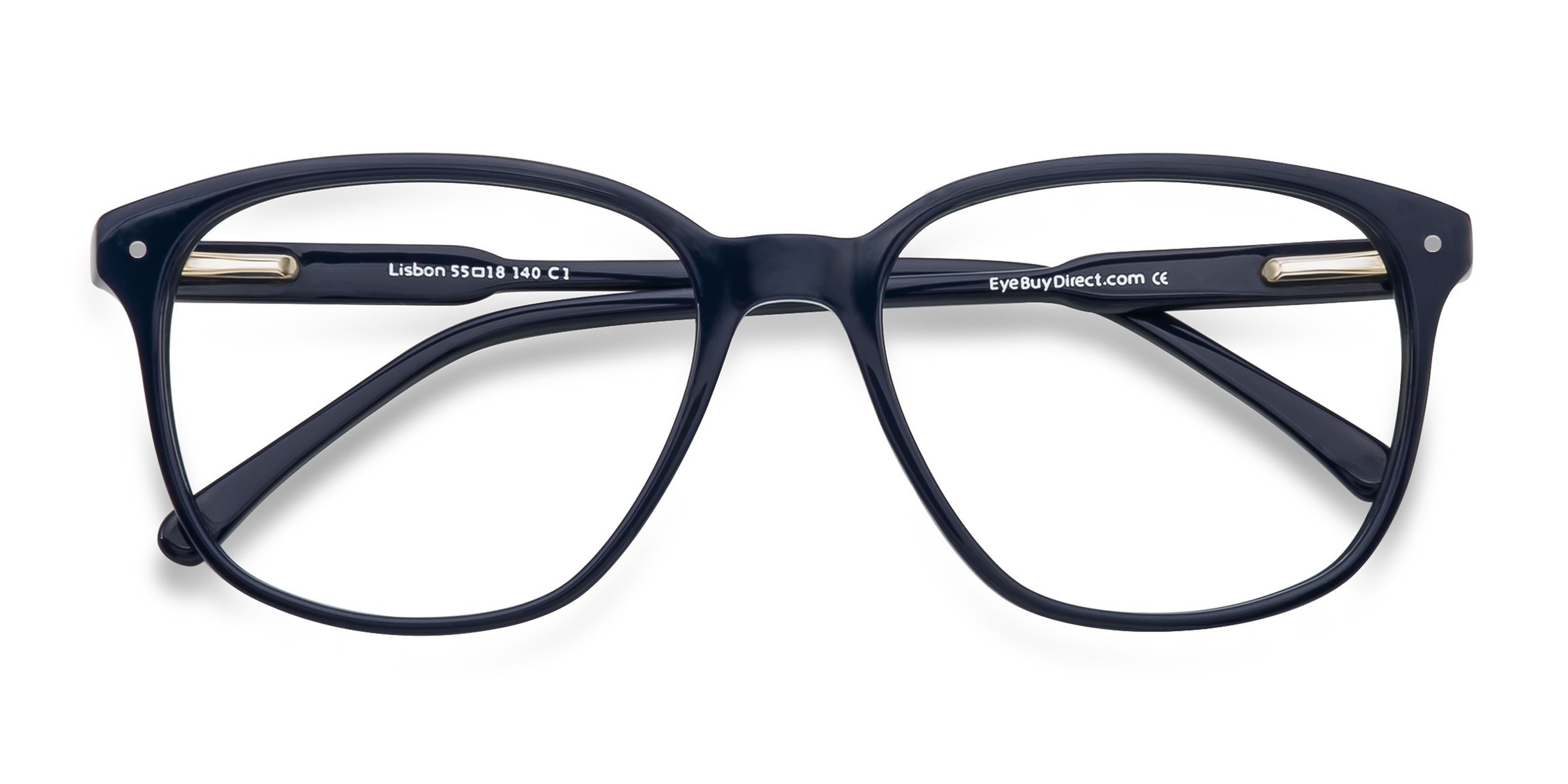 Lisbon Square Navy Full Rim Eyeglasses | Eyebuydirect